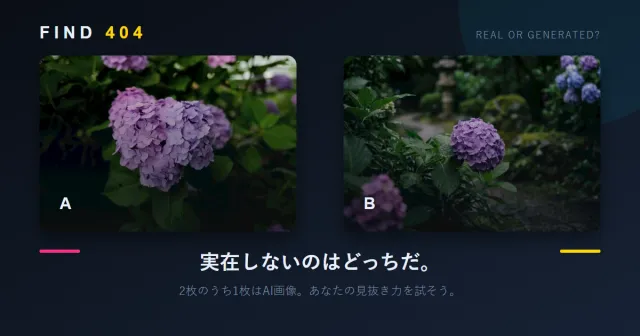 FIND 404 — 実在しないほうを見つけろ